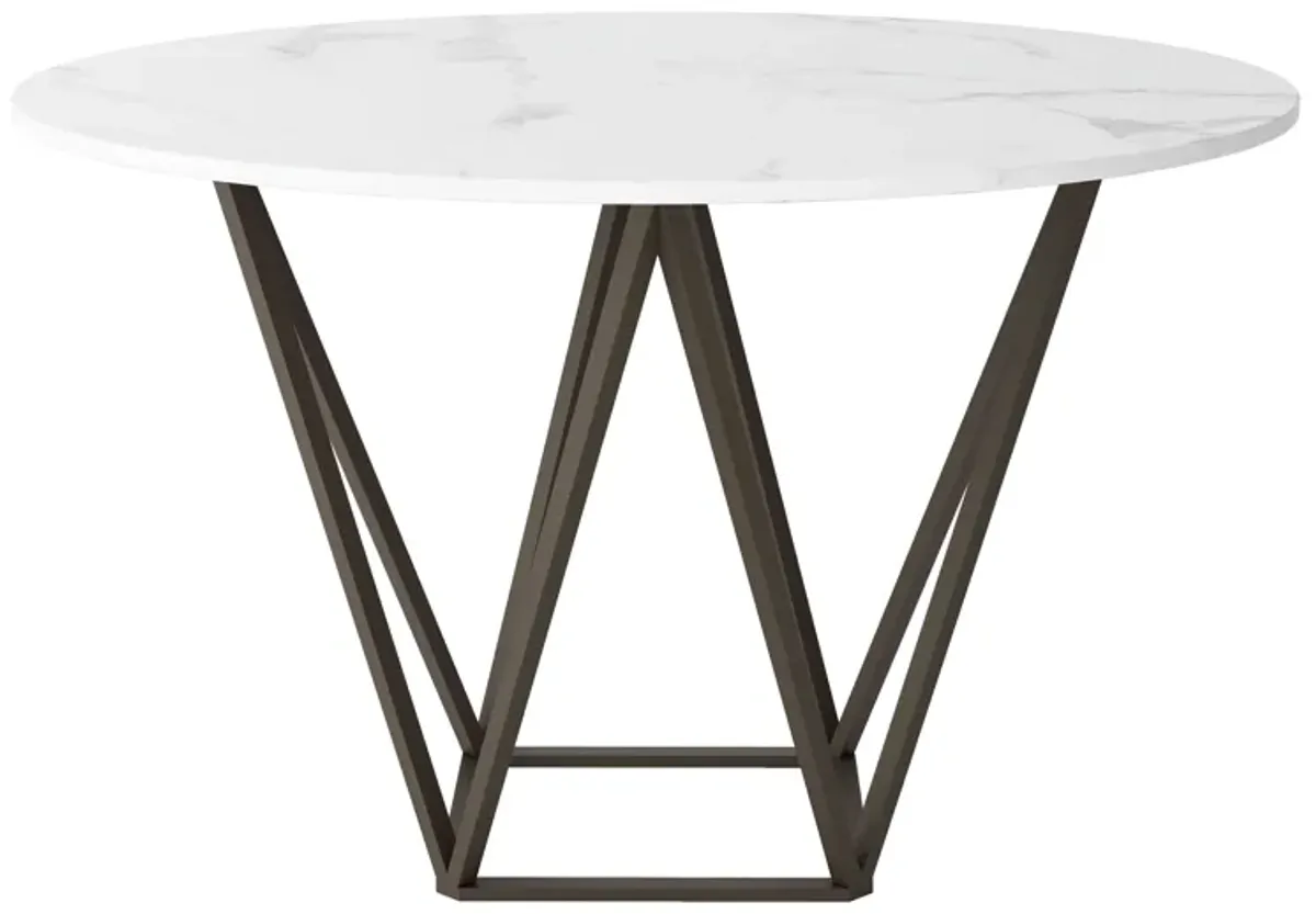 Tintern Dining Table White & Antique Bronze