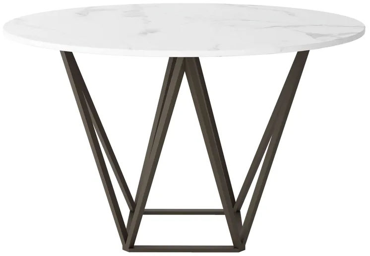 Tintern Dining Table White & Antique Bronze