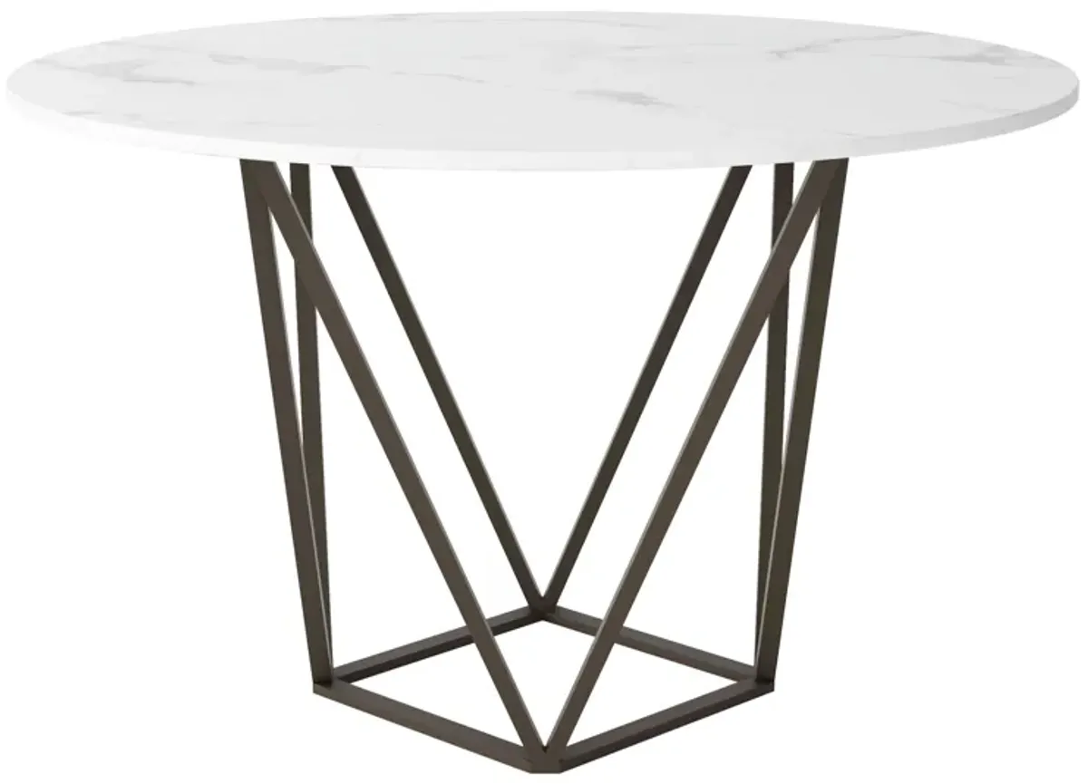 Tintern Dining Table White & Antique Bronze