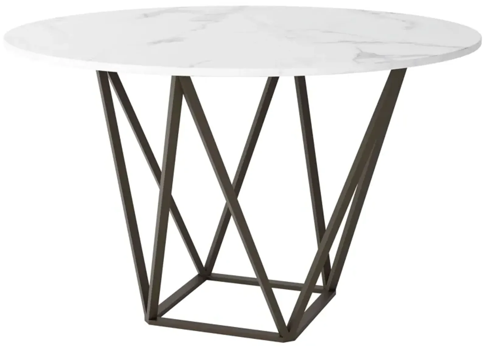 Tintern Dining Table White & Antique Bronze