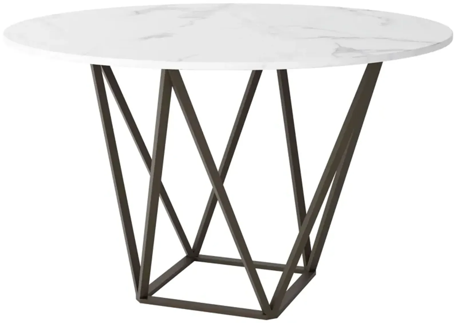 Tintern Dining Table White & Antique Bronze