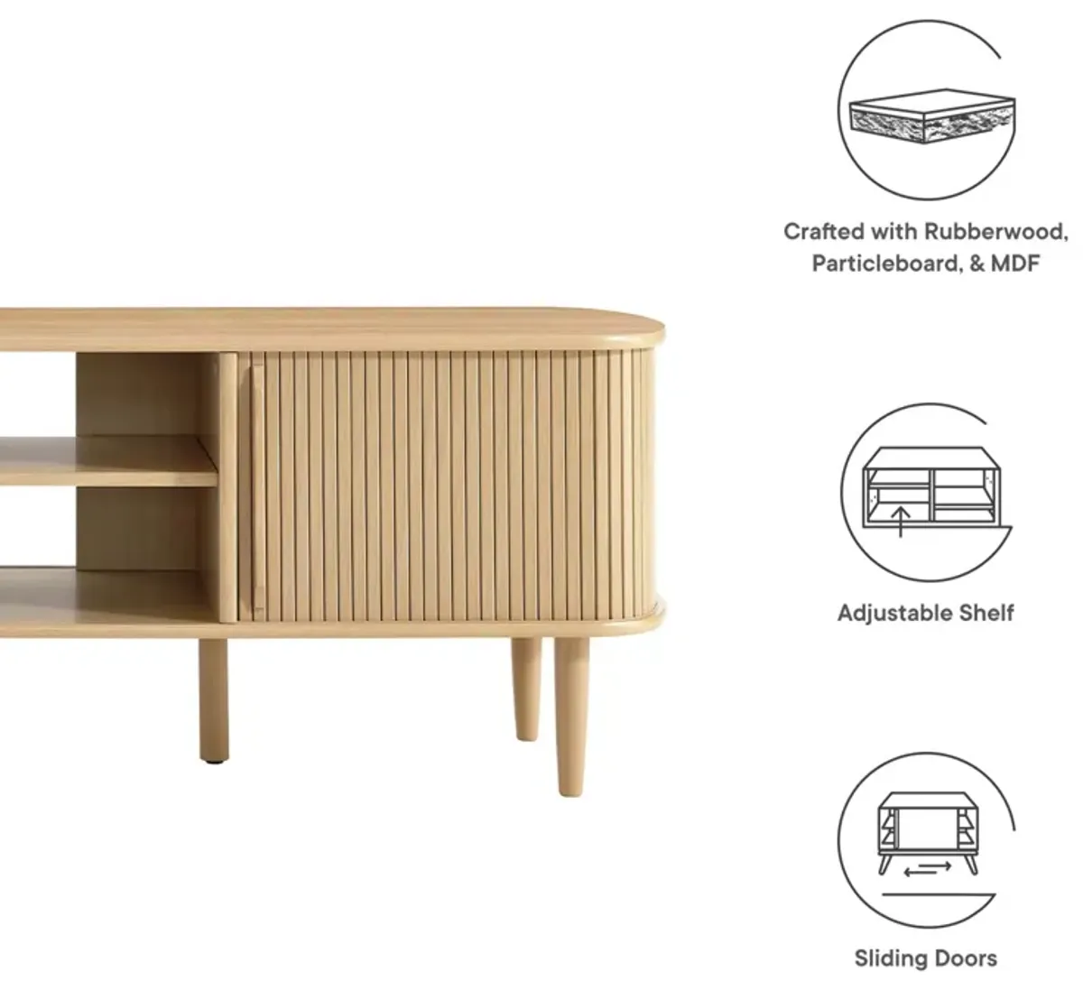 Contour 63" Wood TV Stand by Modway