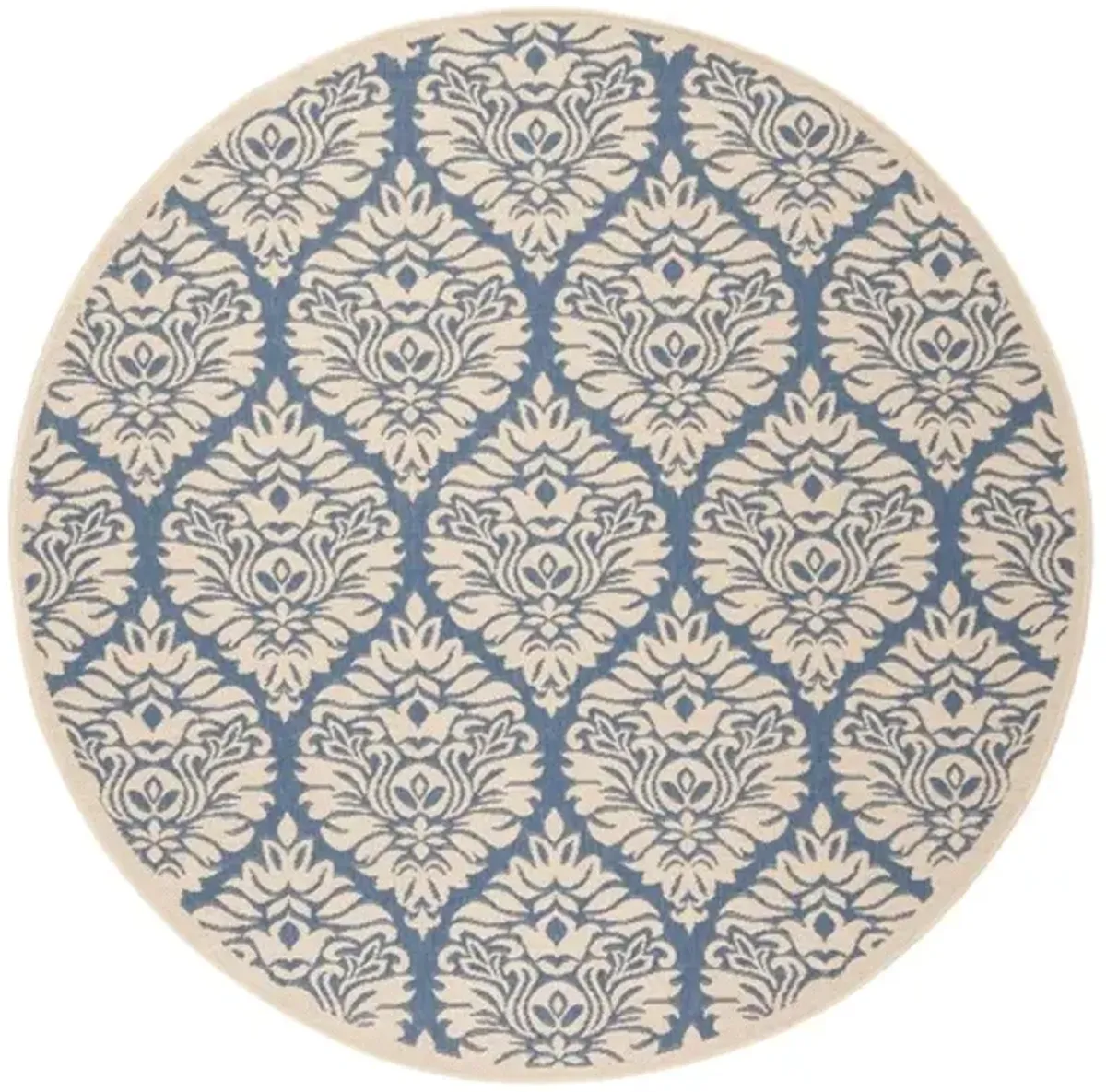 LINDEN 135 Collection LND135M-6R Blue / Creme 6'-7" X 6'-7" Round