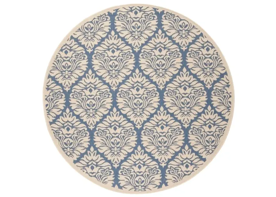 LINDEN 135 Collection LND135M-6R Blue / Creme 6'-7" X 6'-7" Round