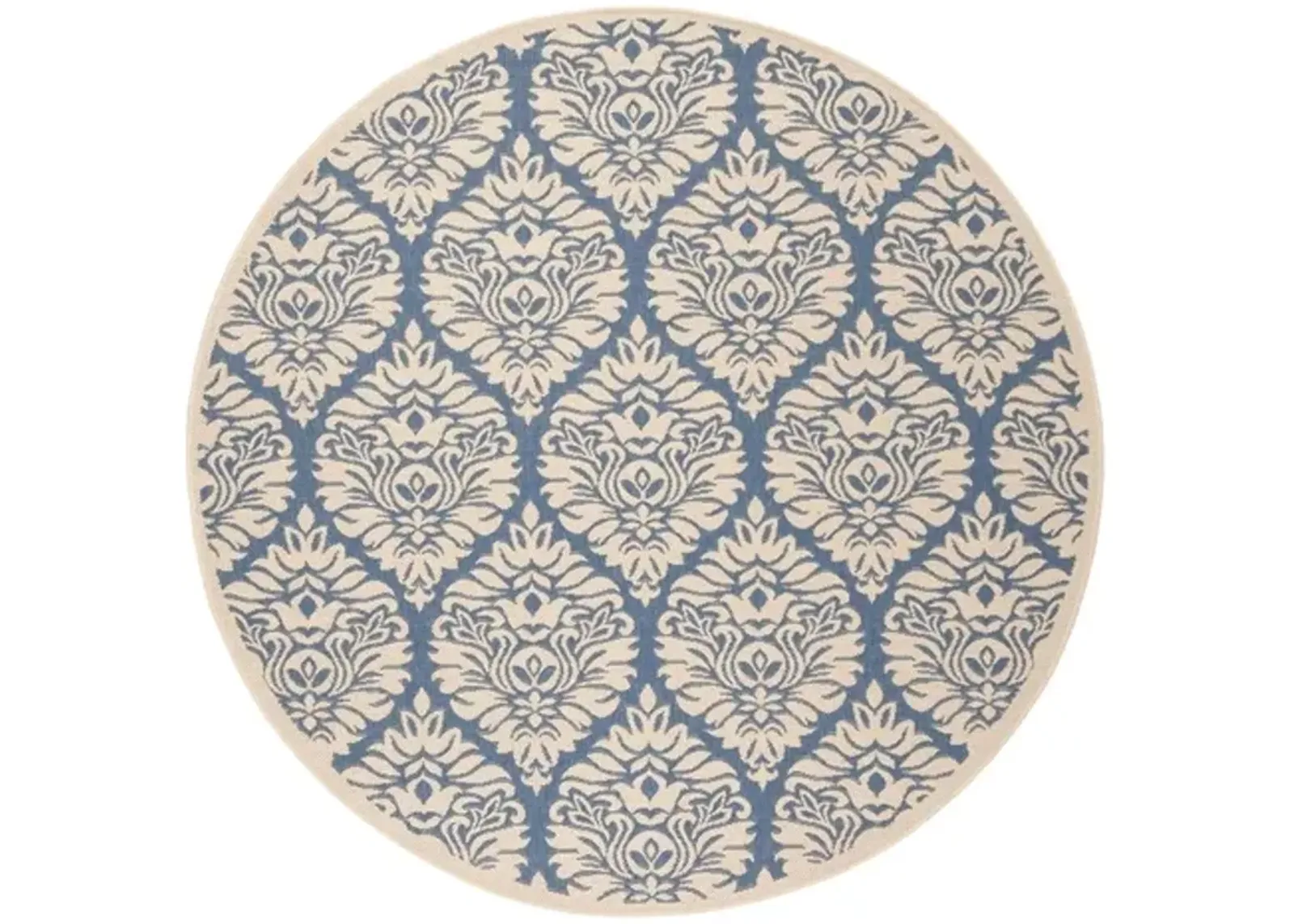 LINDEN 135 Collection LND135M-6R Blue / Creme 6'-7" X 6'-7" Round