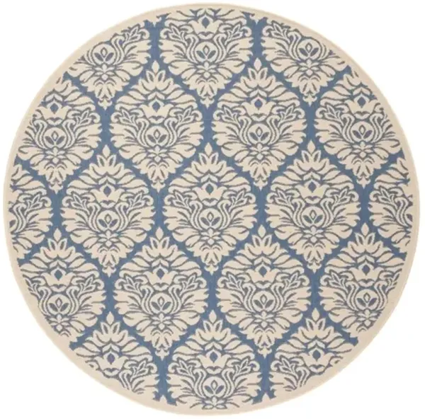 LINDEN 135 Collection LND135M-6R Blue / Creme 6'-7" X 6'-7" Round