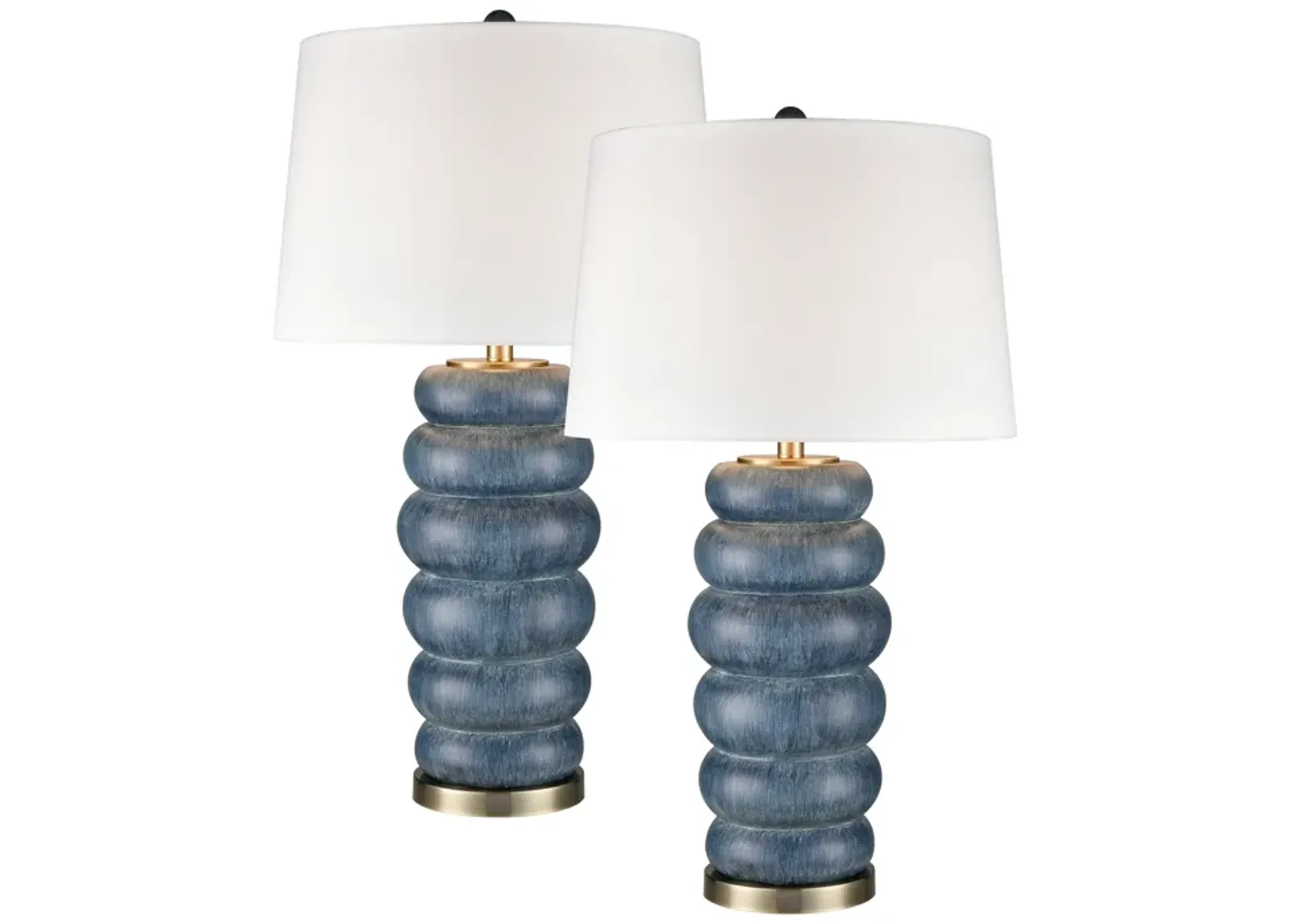 Barden 30'' High 1-Light Table Lamp - Set of 2 Blue