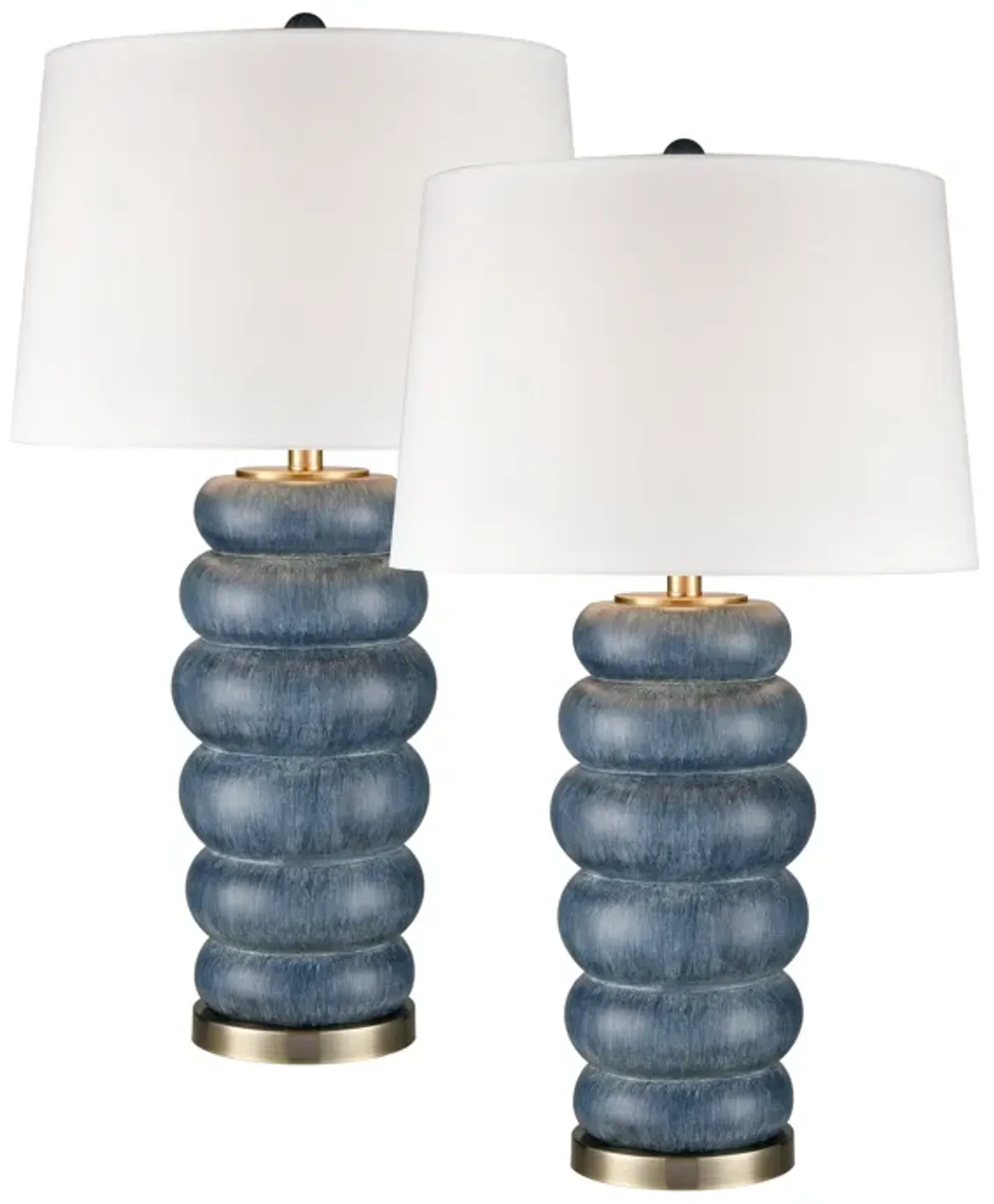 Barden 30'' High 1-Light Table Lamp - Set of 2 Blue