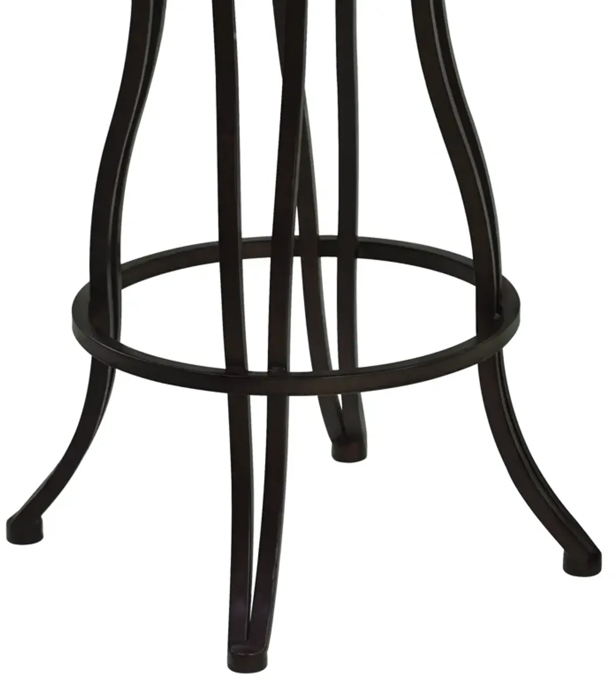 Celeste 26" Counter Height Metal Swivel Barstool in Bandero Espresso Fabric and Auburn Bay Finish