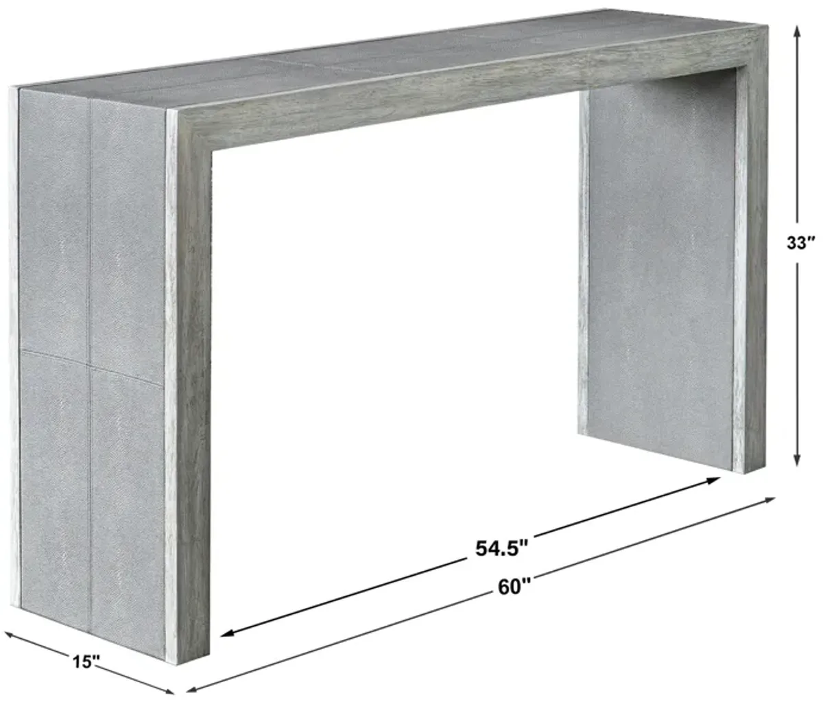 Aerina Aged Gray Console Table