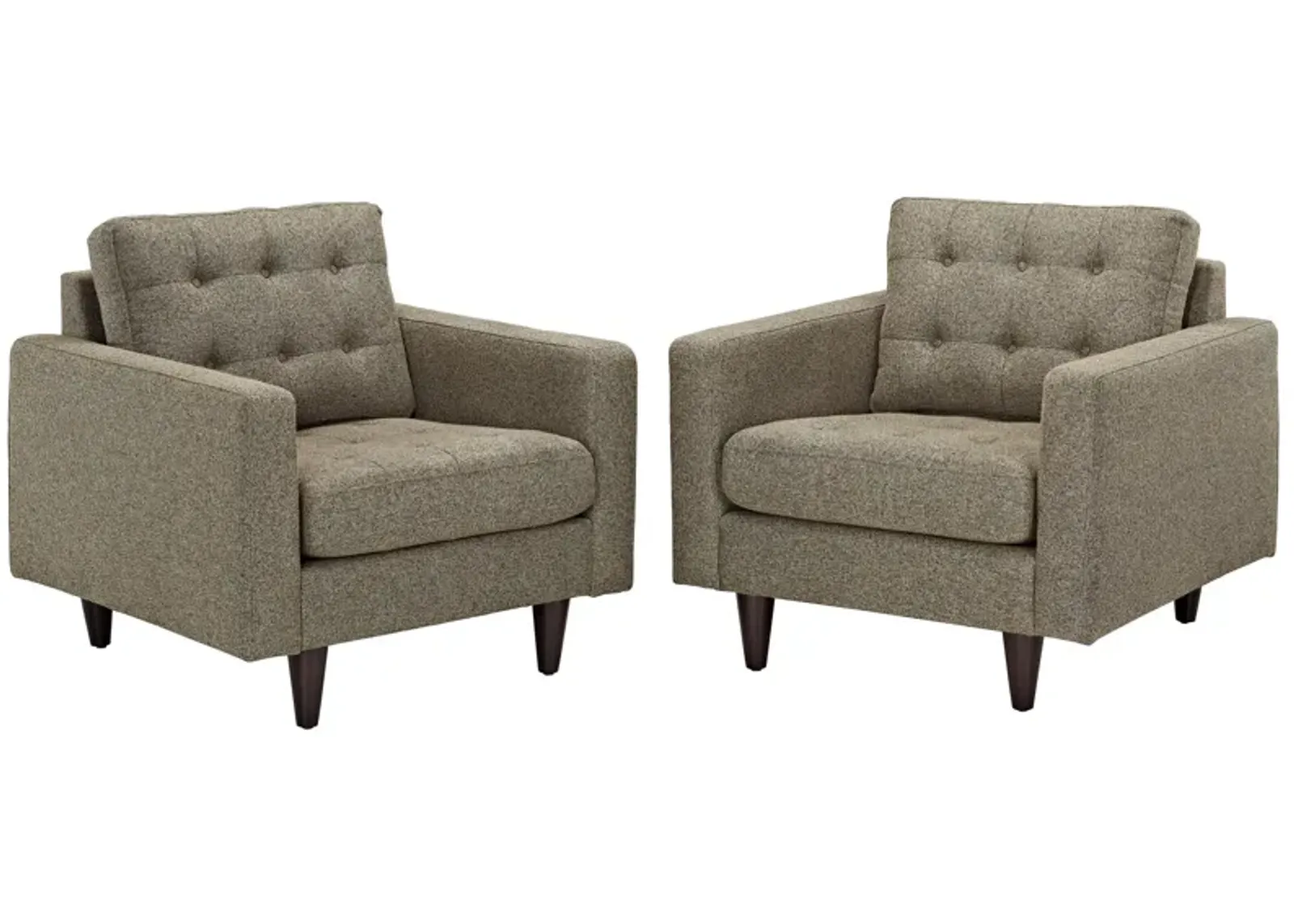 Empress Armchair Upholstered Fabric Set of 2