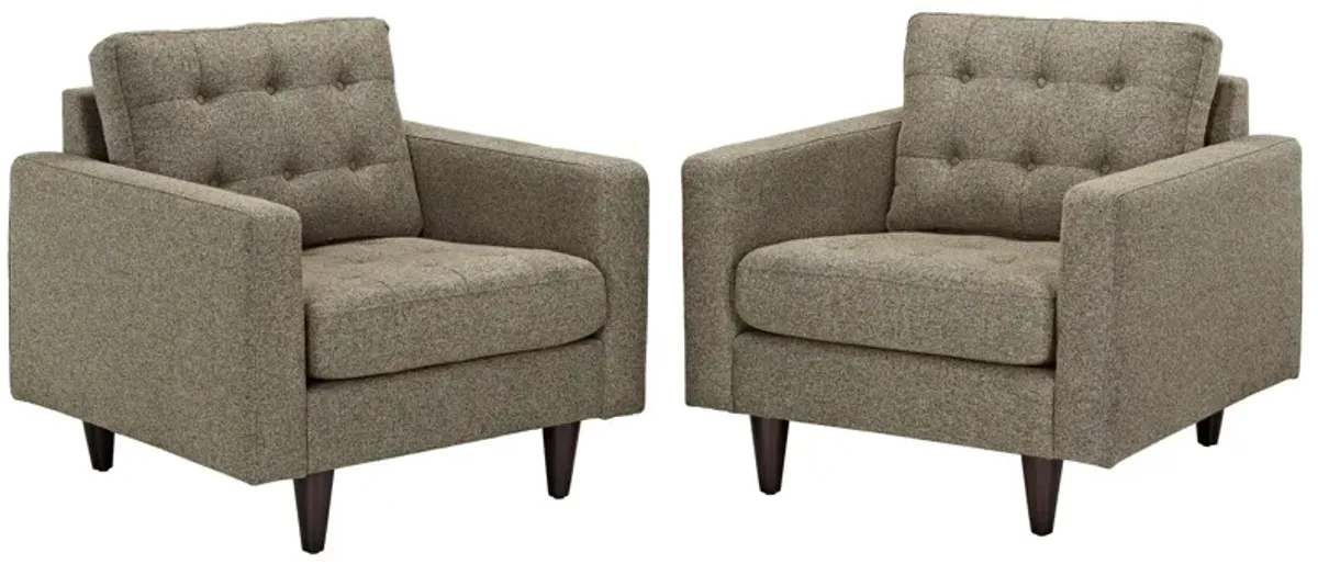 Empress Armchair Upholstered Fabric Set of 2