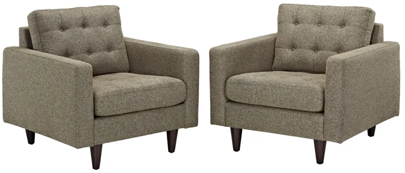 Empress Armchair Upholstered Fabric Set of 2