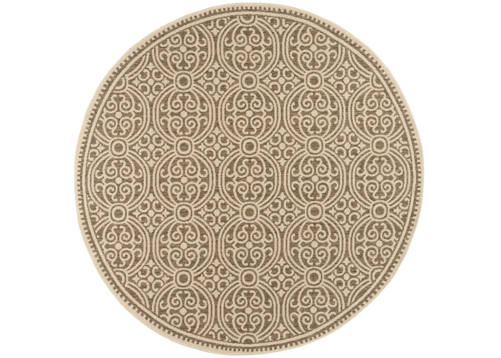 BEACH HOUSE 134 Beige 4' X 4' Round Round Rug