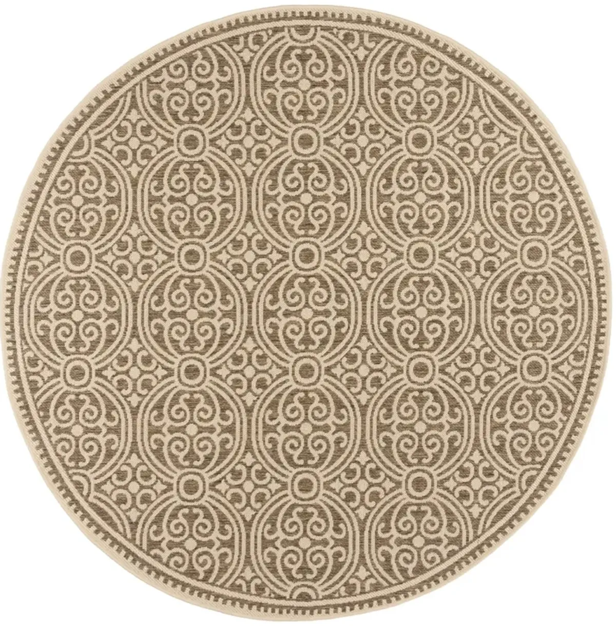 BEACH HOUSE 134 Beige 4' X 4' Round Round Rug