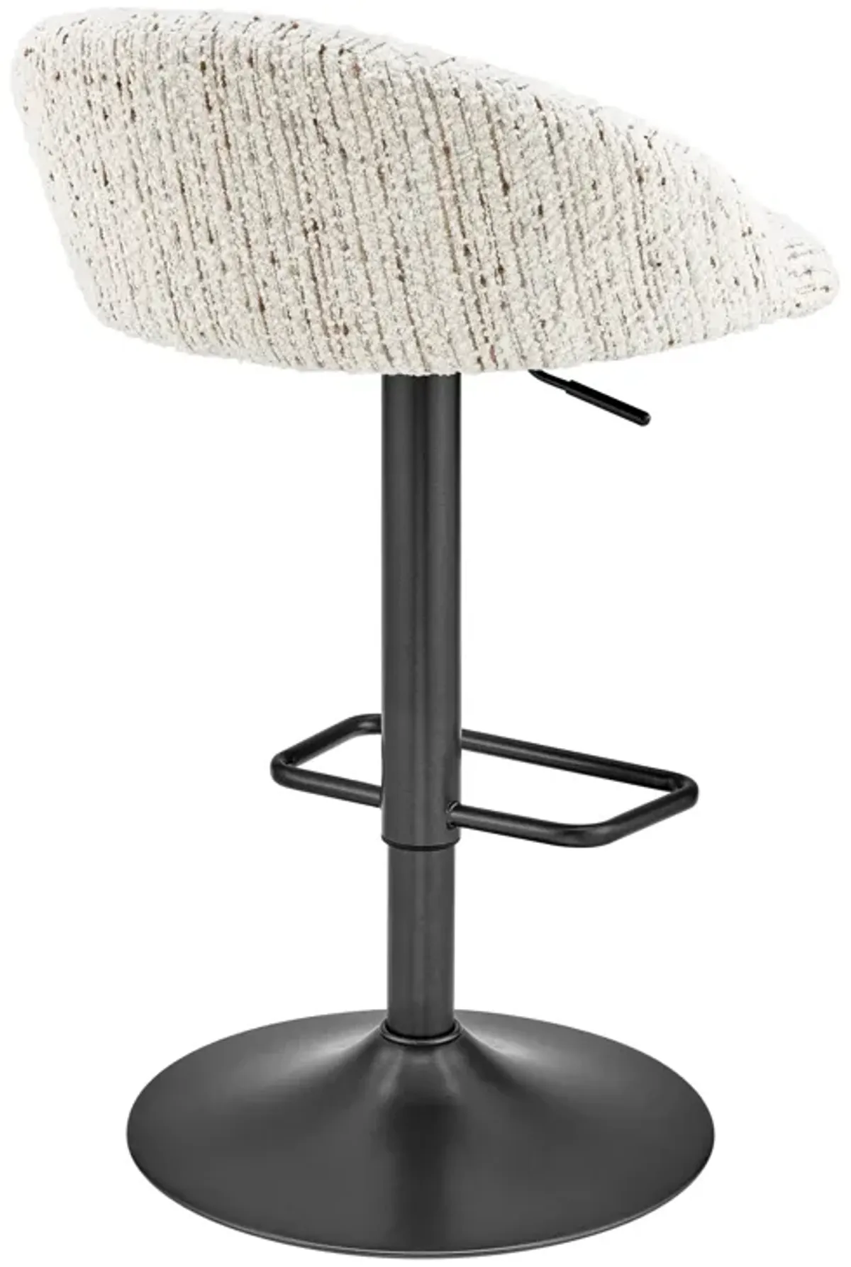 Jorrell KD Fabric Gaslift Swivel Bar Stool, Zenith White