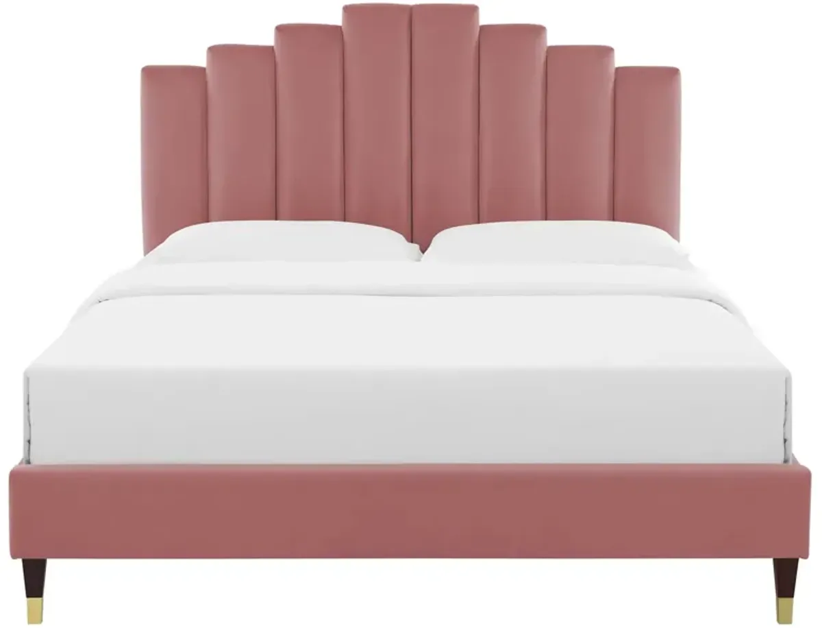 Elise King Performance Velvet Platform Bed