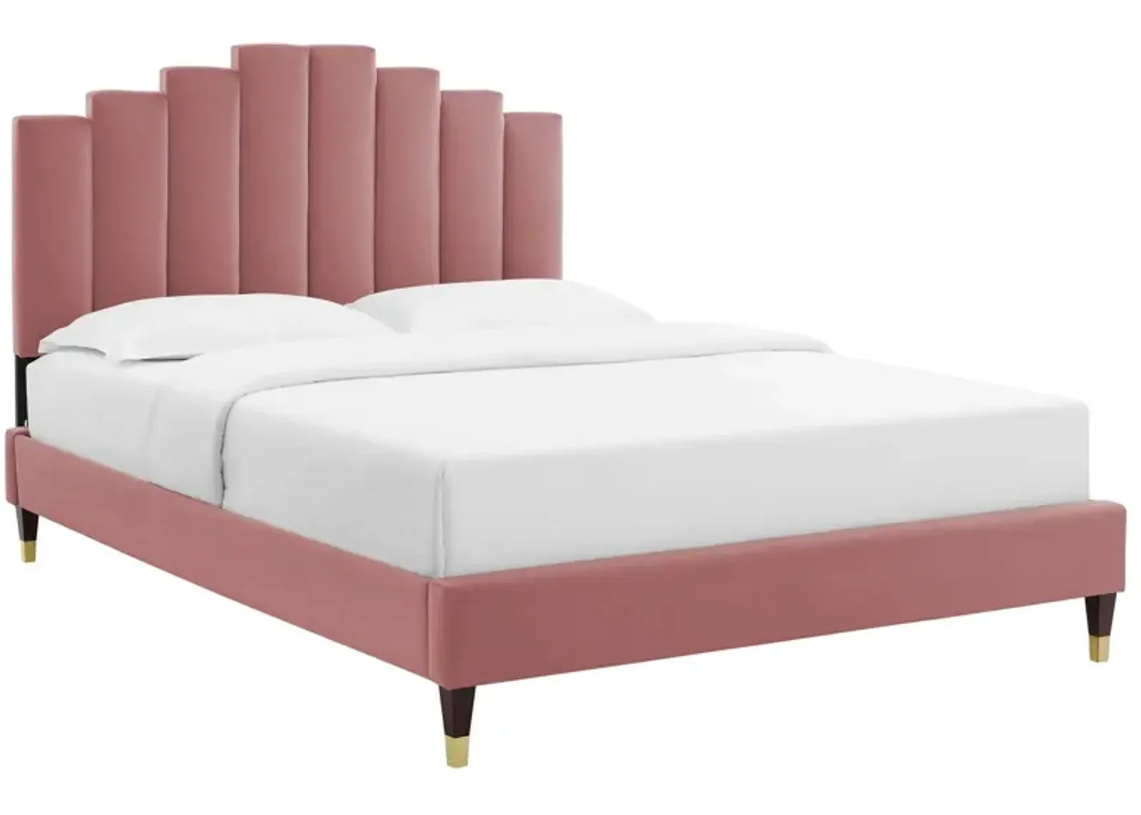 Elise King Performance Velvet Platform Bed