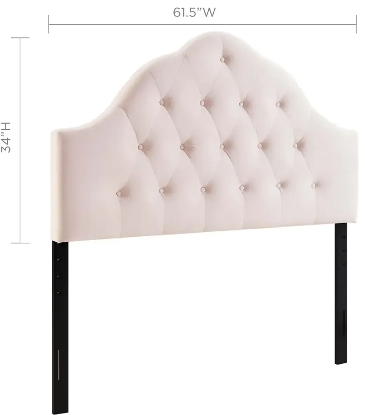 Sovereign Queen Diamond Tufted Performance Velvet Headboard