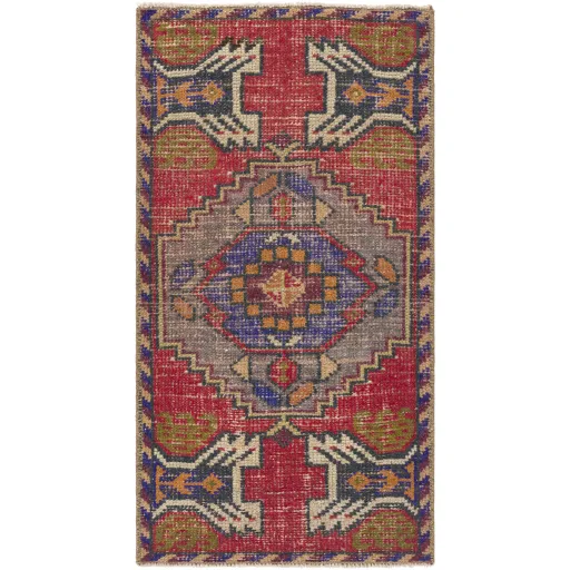 Antique One of a Kind OOAK-1422 1'8" x 3'1" Handmade Rug