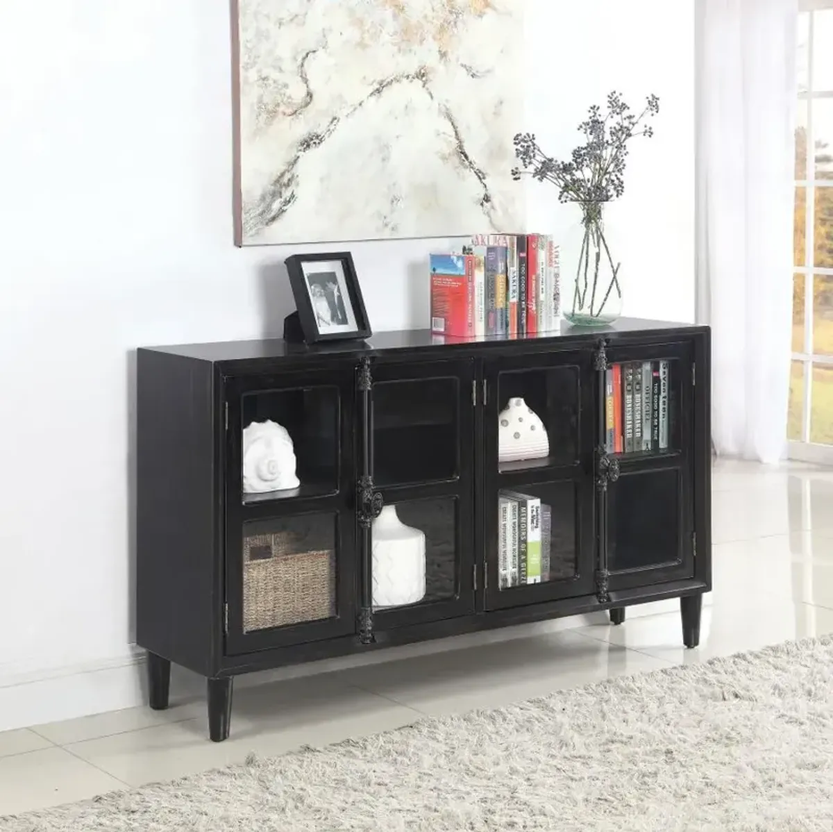 Alberto 4-Door Accent Cabinet