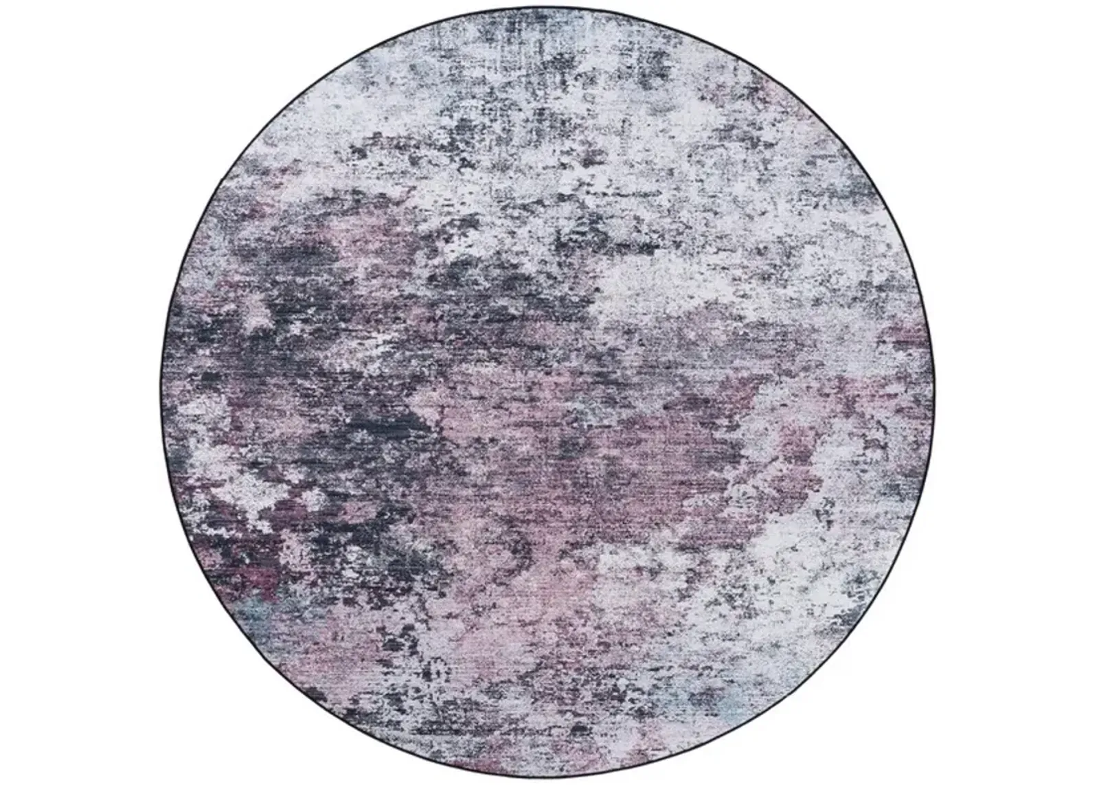 TACOMA 943  Black 6' X 6' Round Round Rug