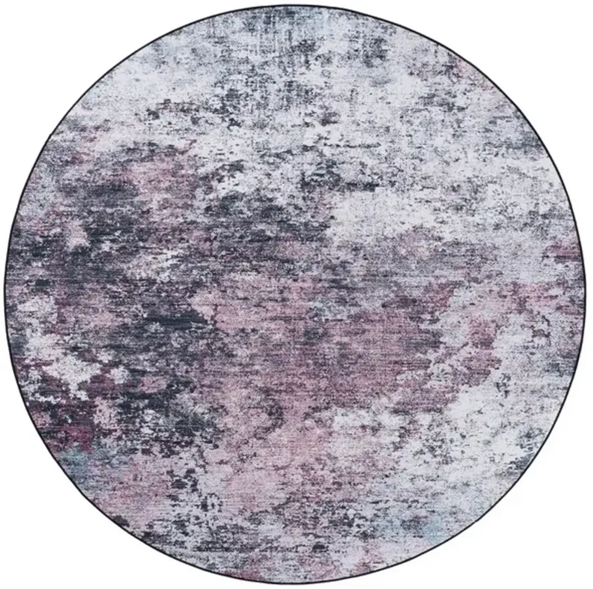 TACOMA 943  Black 6' X 6' Round Round Rug