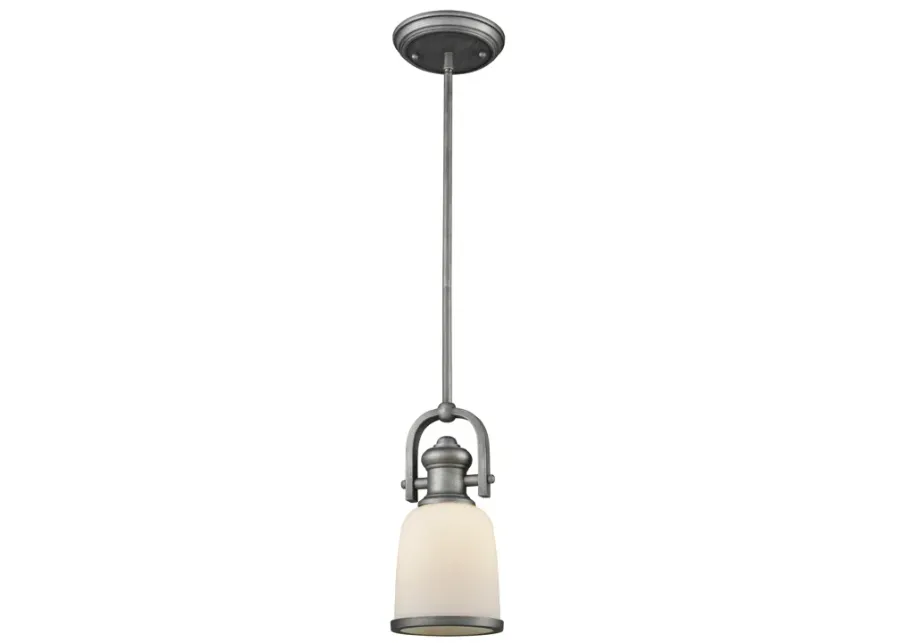 Brooksdale 5" Wide 1-Light Mini Pendant - Weathered Zinc