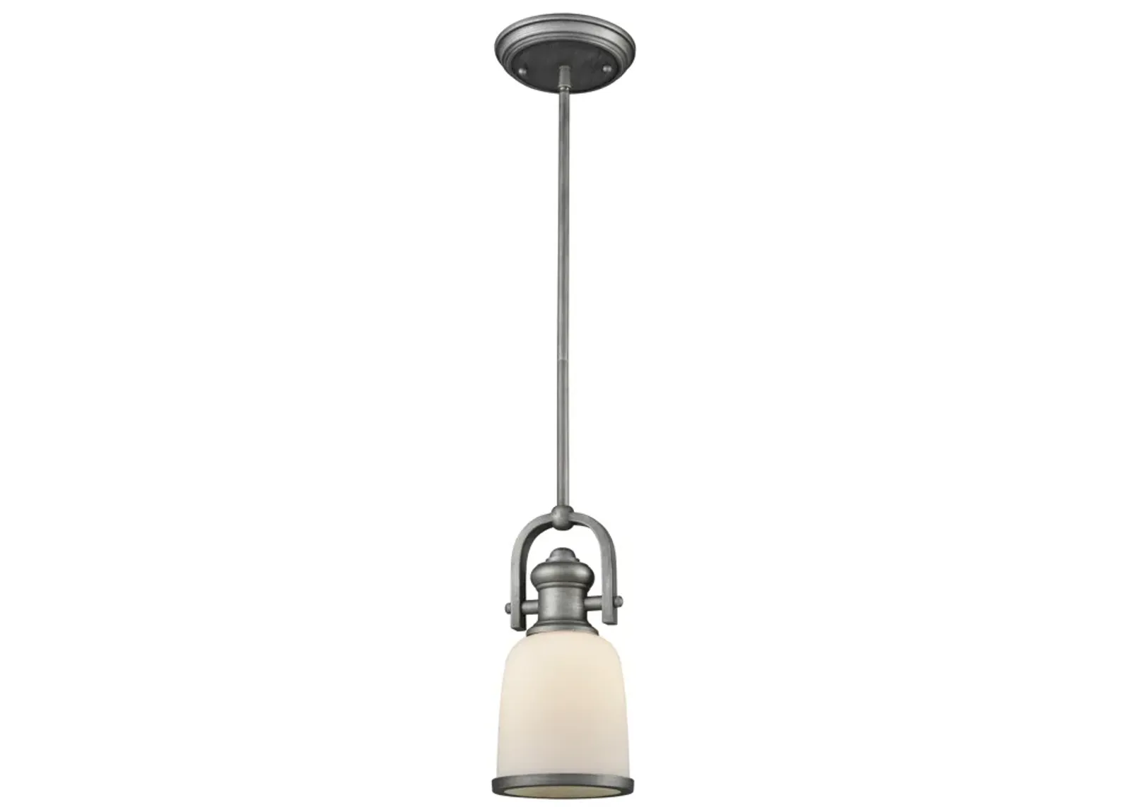 Brooksdale 5" Wide 1-Light Mini Pendant - Weathered Zinc