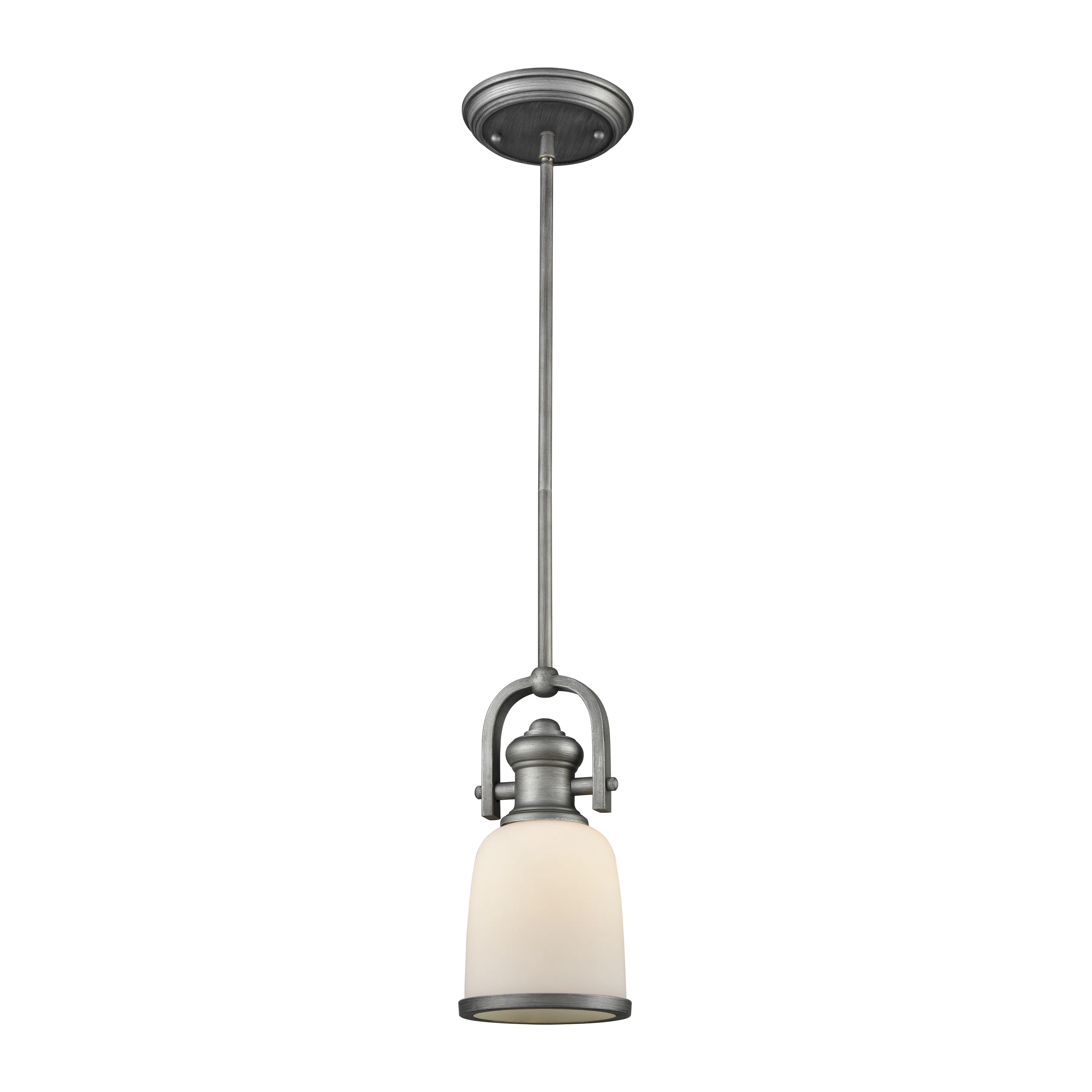 Brooksdale 5" Wide 1-Light Mini Pendant - Weathered Zinc