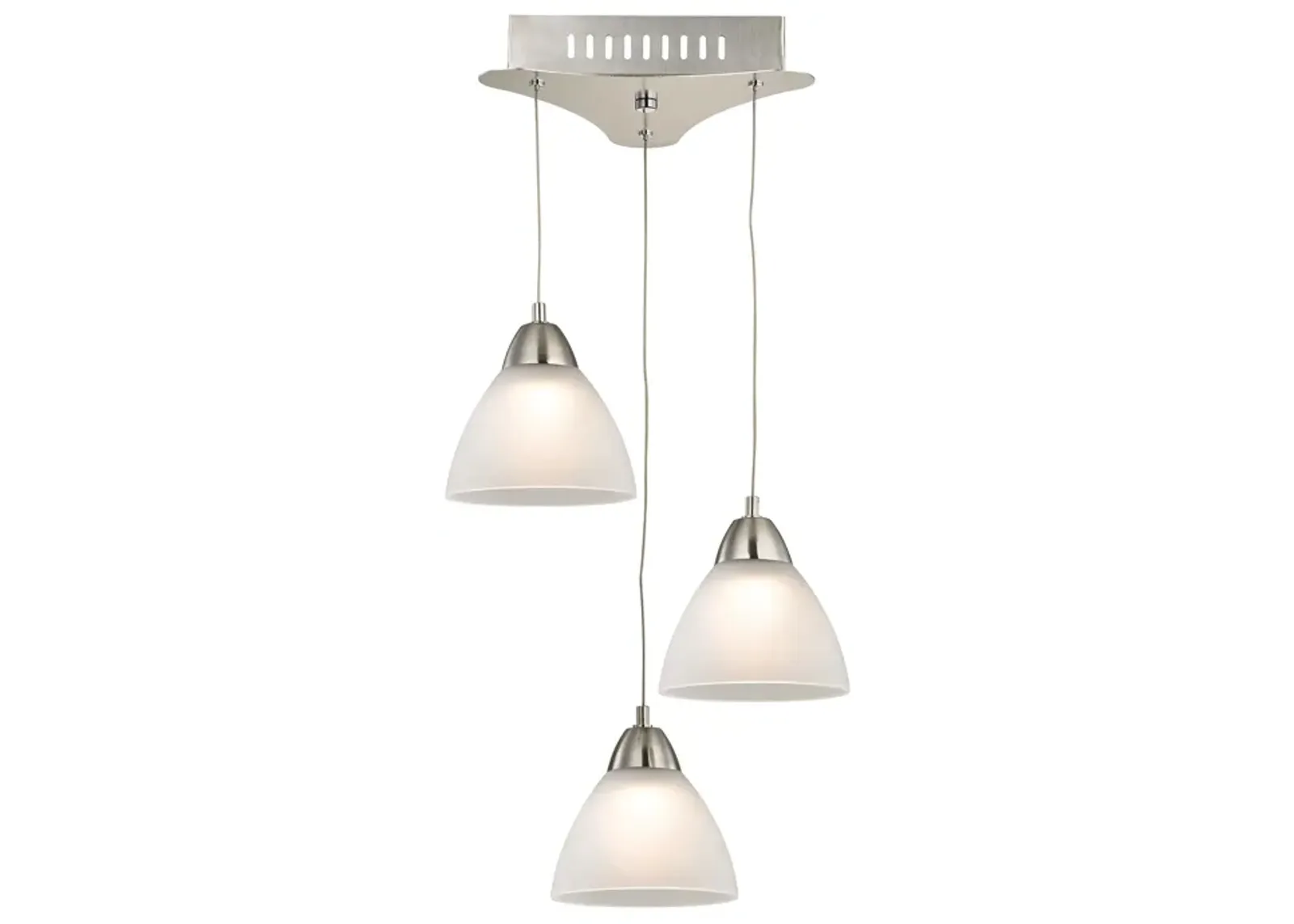 Piatto 11" Wide 3-Light Mini Pendant - Satin Nickel