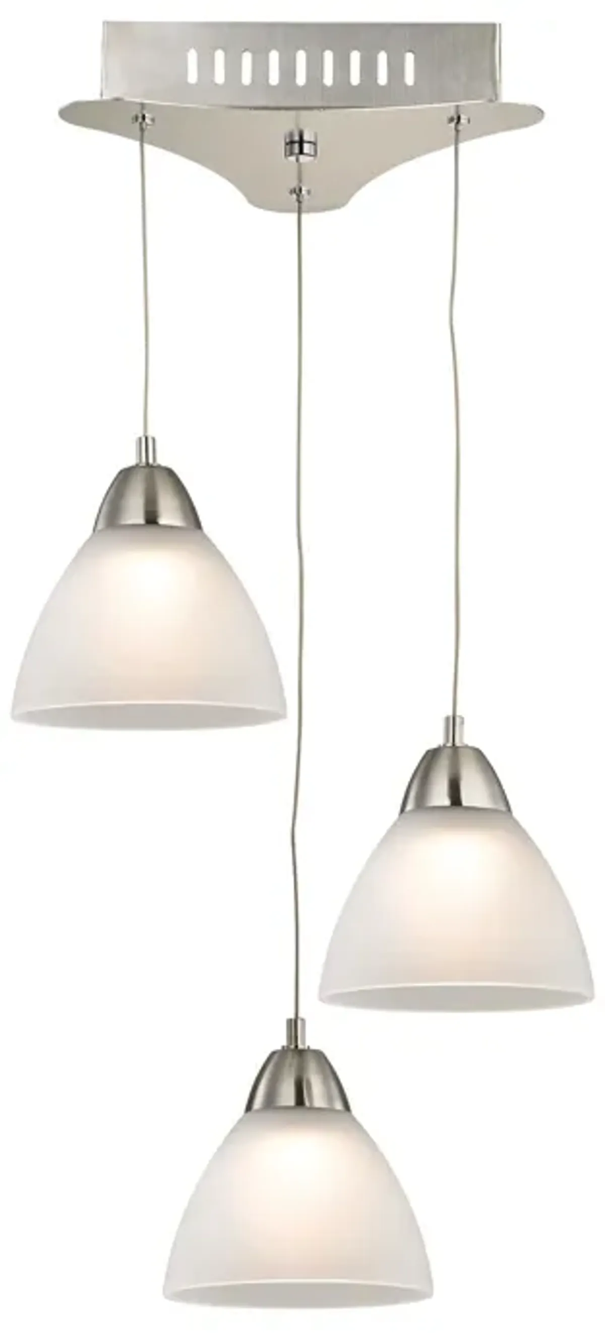 Piatto 11" Wide 3-Light Mini Pendant - Satin Nickel