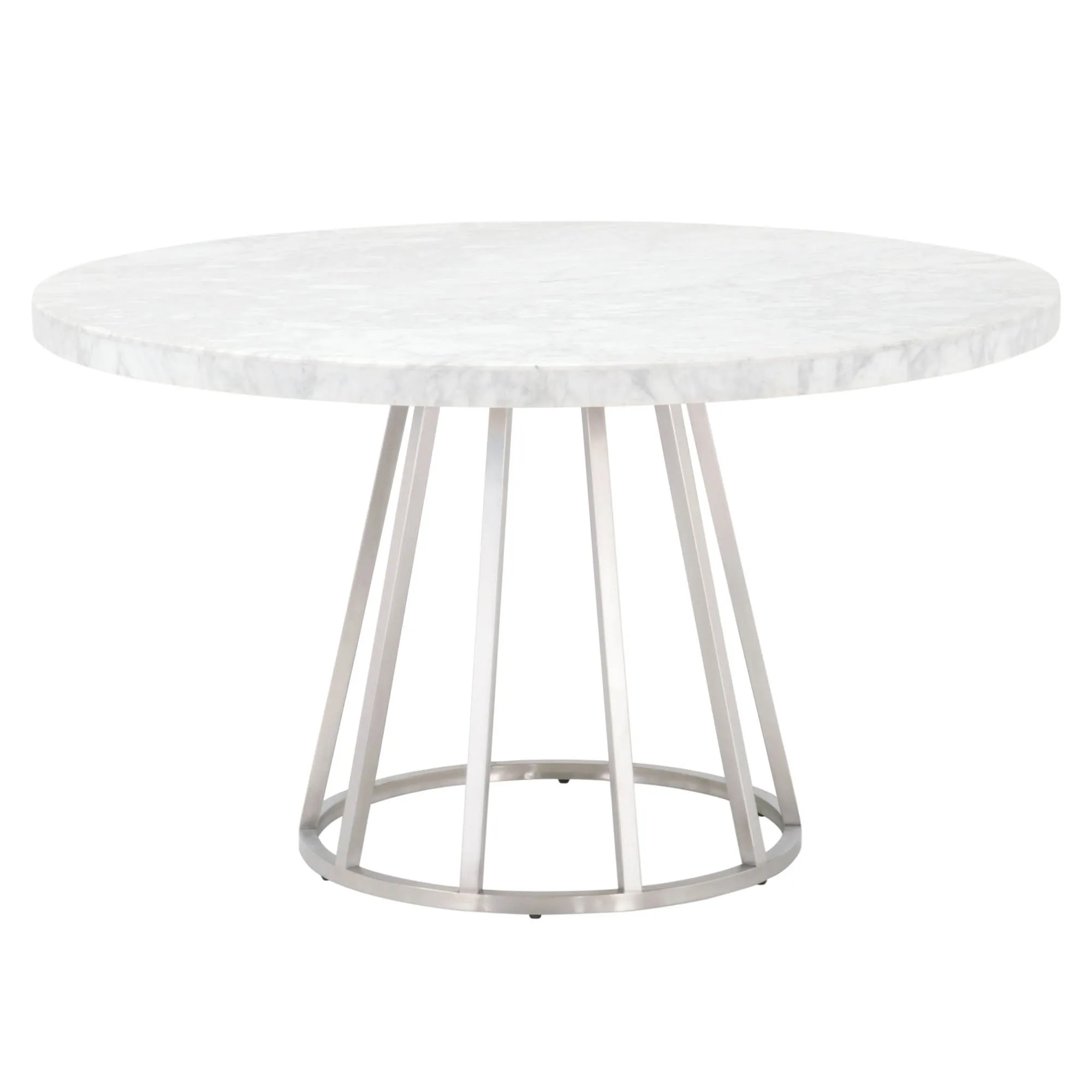 Turino 54" Round Dining Table Carrera Top