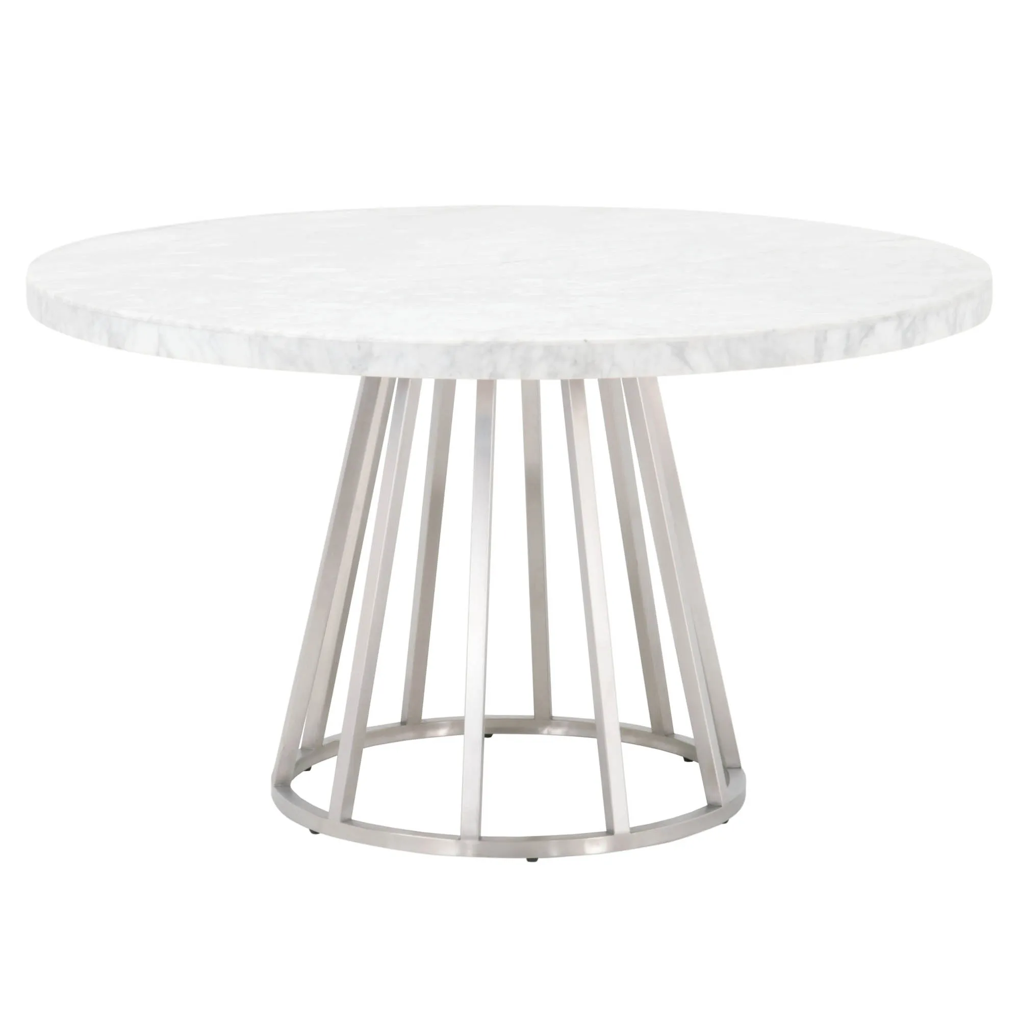 Turino 54" Round Dining Table Carrera Top