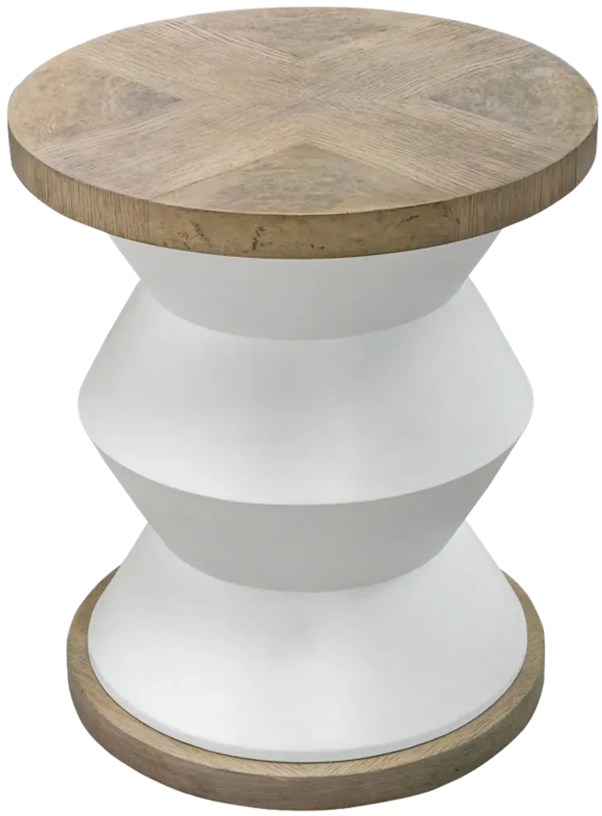 Spool Geometric Side Table