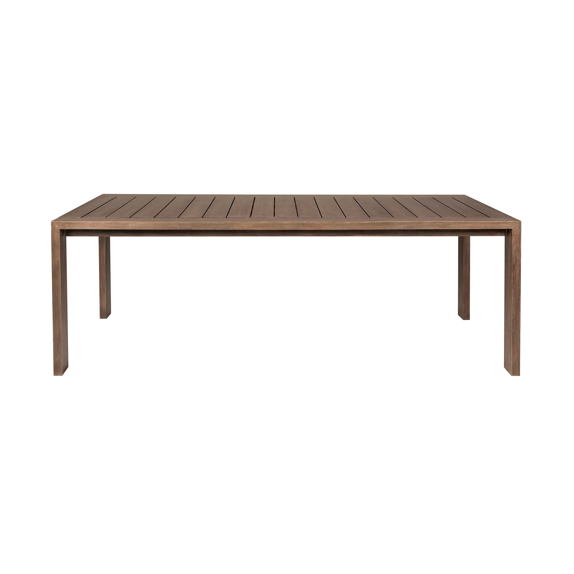 Relic Outdoor Patio Dining Table in Weathered Eucalyptus Wood