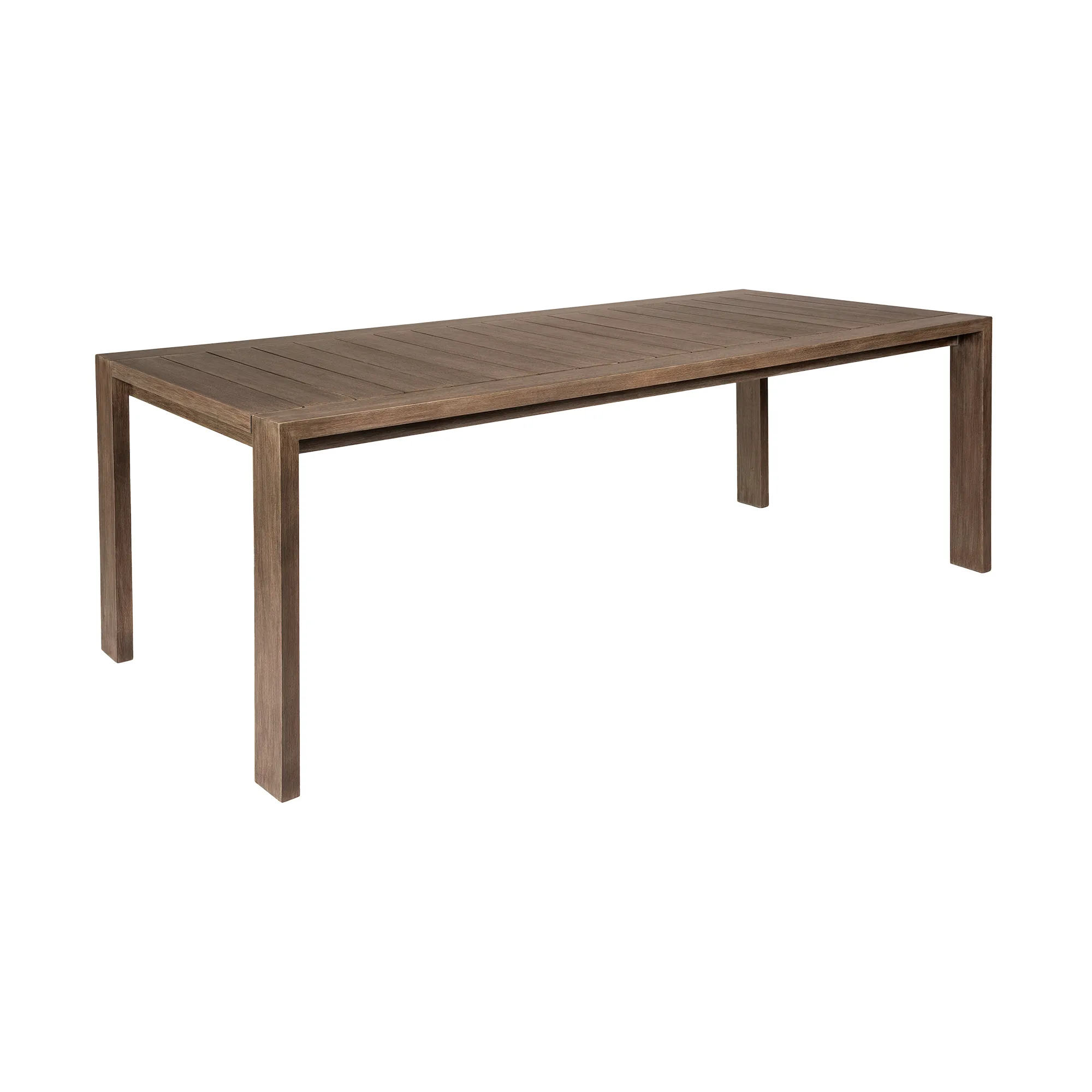 Relic Outdoor Patio Dining Table in Weathered Eucalyptus Wood