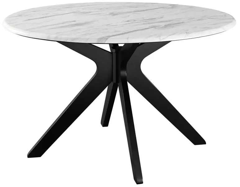 Traverse 50" Round Performance Artificial Marble Dining Table