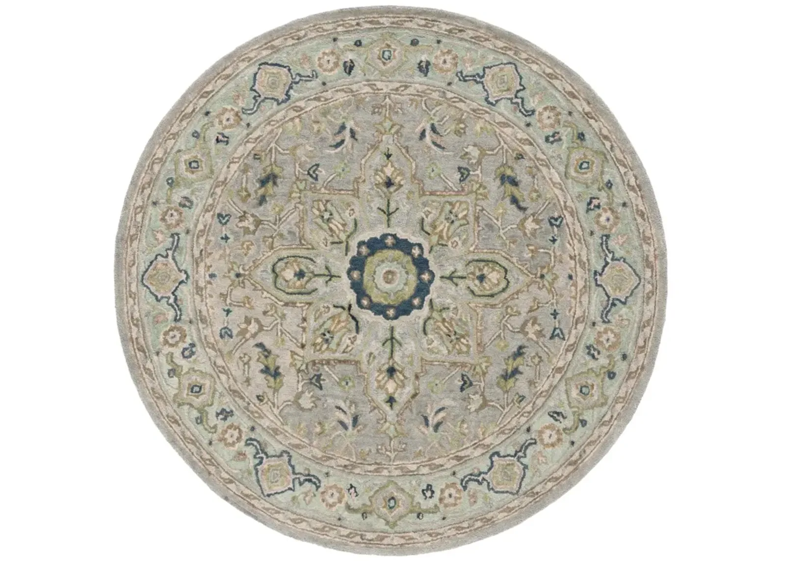 HERITAGE 228 IVORY  6' x 6' Round Round Rug