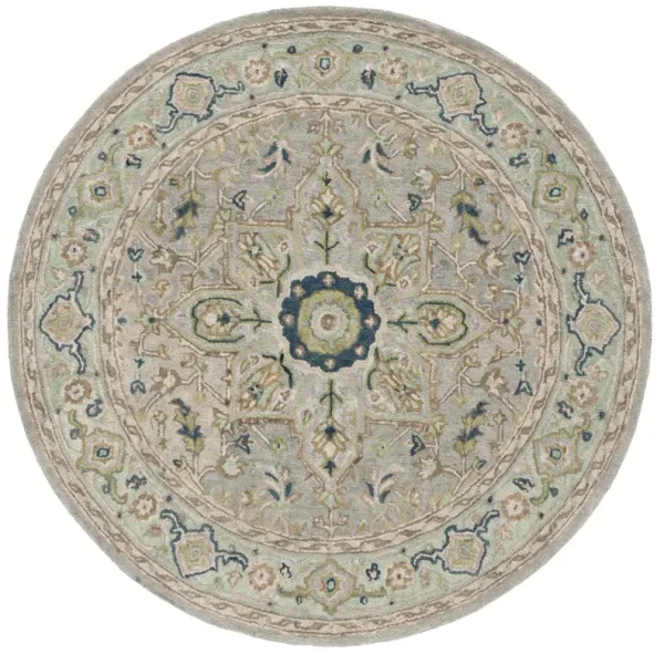HERITAGE Hand Tufted 6' x 6' Round area rug