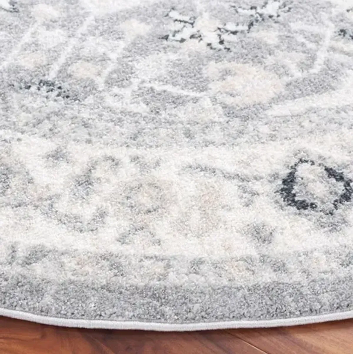 LAYLA 109 Grey 6'-7' X 6'-7' Round Round Rug