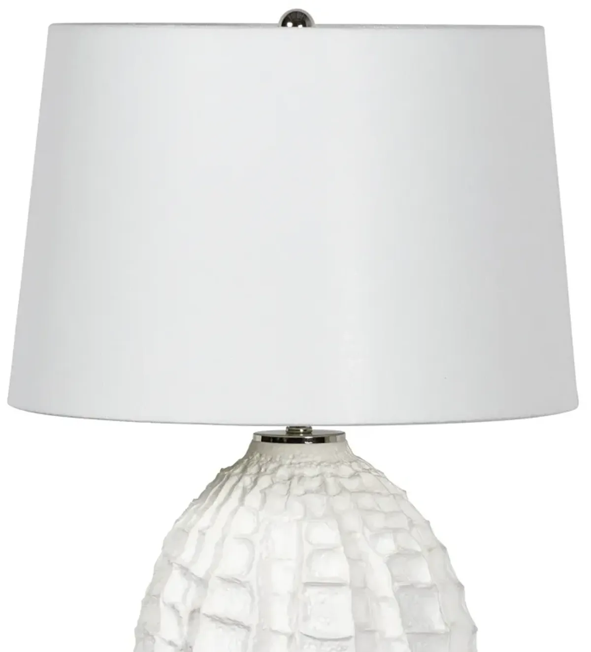 Caspian Ceramic Table Lamp (White) Small