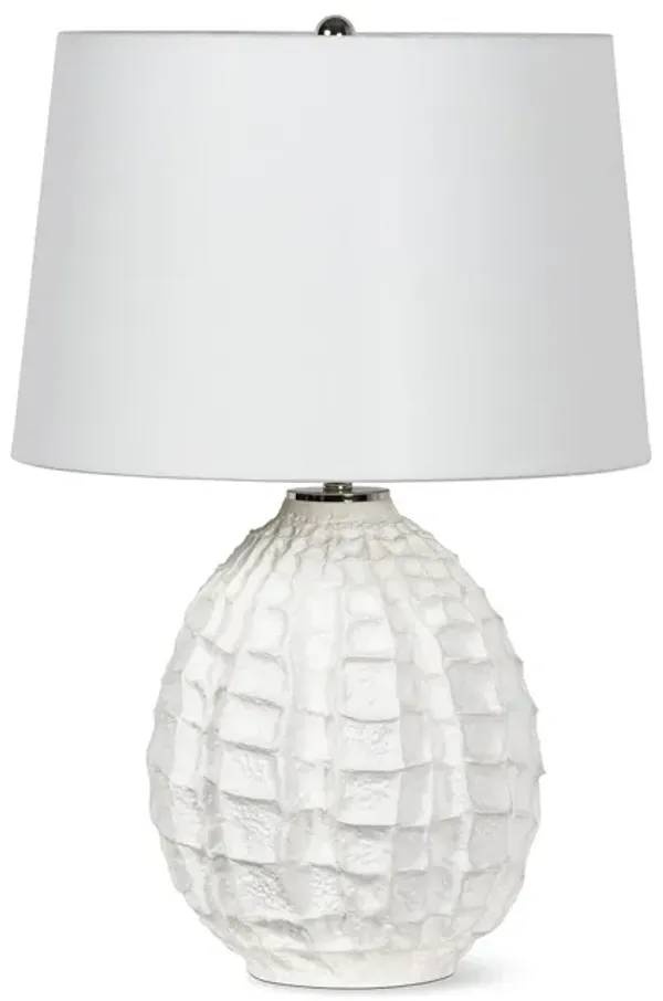 Caspian Ceramic Table Lamp (White) Small
