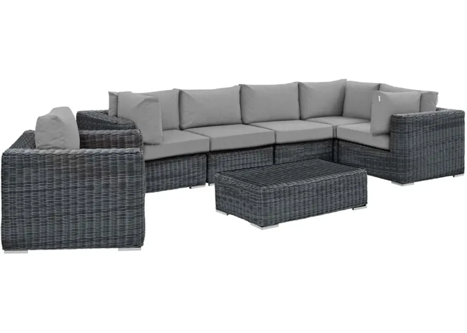 Summon 7 Piece Outdoor Patio Sunbrella® Sectional Set