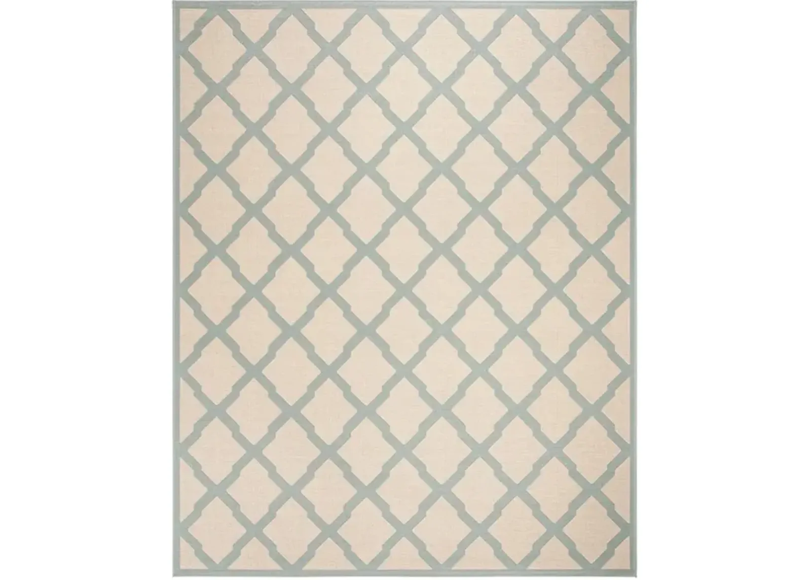 LINDEN 122 Collection LND122L-9 Cream / Aqua 9' X 12'