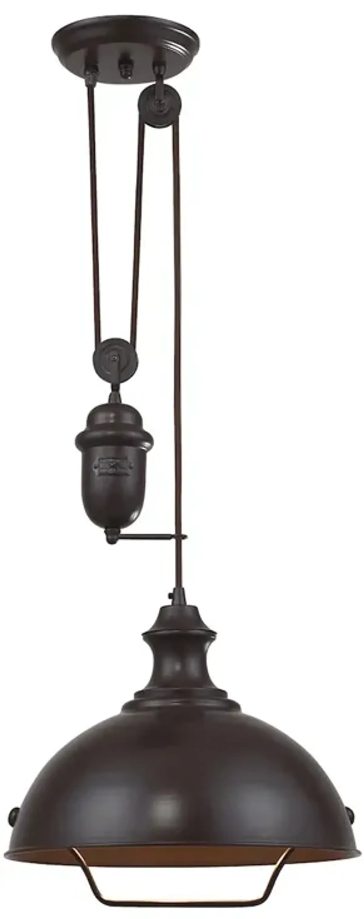 Farmhouse 14" Wide 1-Light Pendant - Oiled Bronze