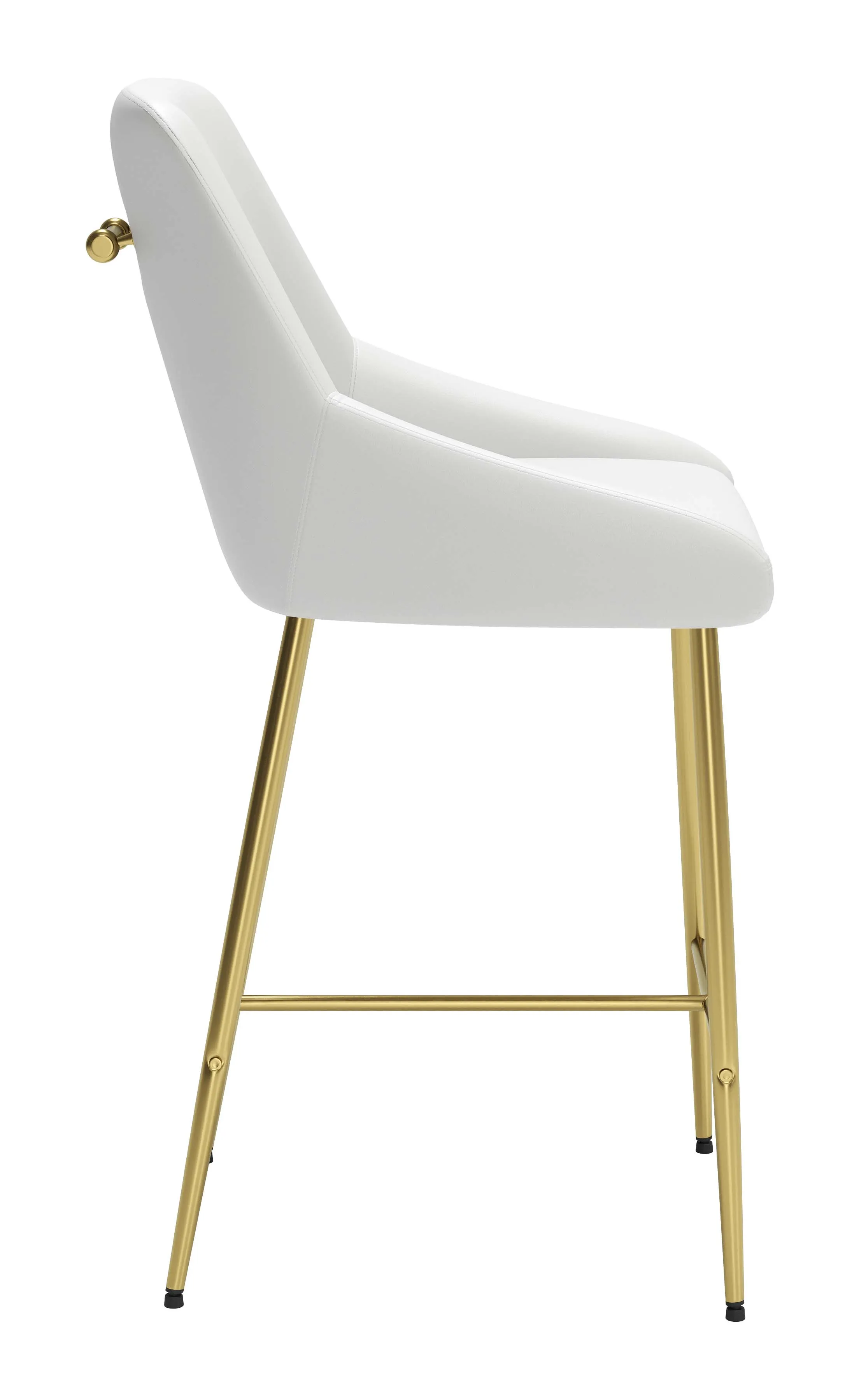 Madelaine Counter Stool White & Gold