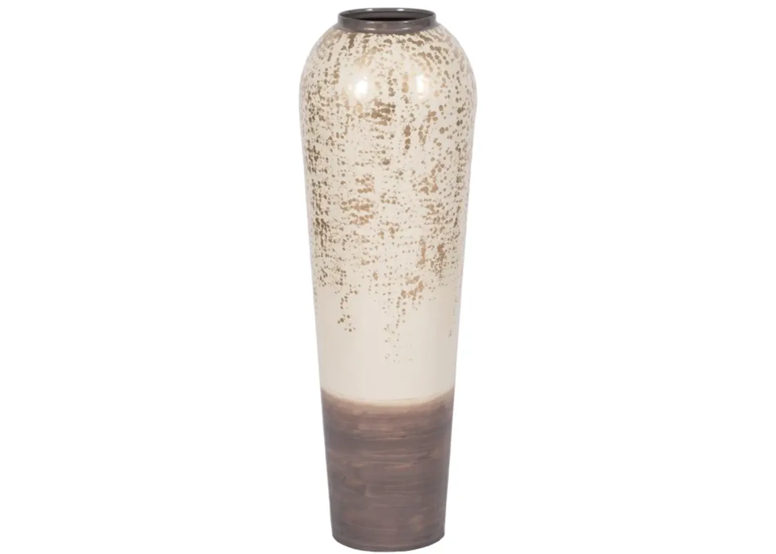 33" Opulence Metal Floor Vase, Grey Multi