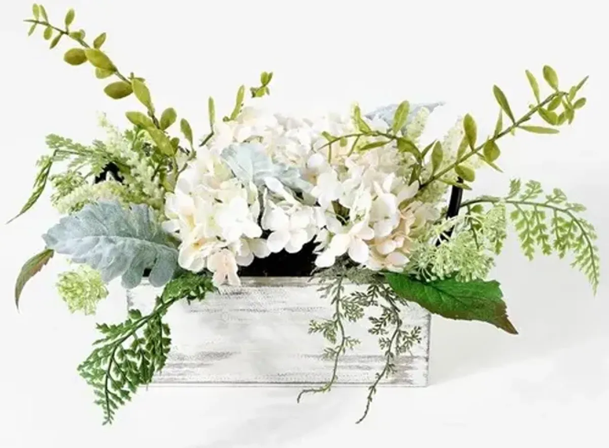 Faux 13 Inch Hydrangea Potted Arrangement