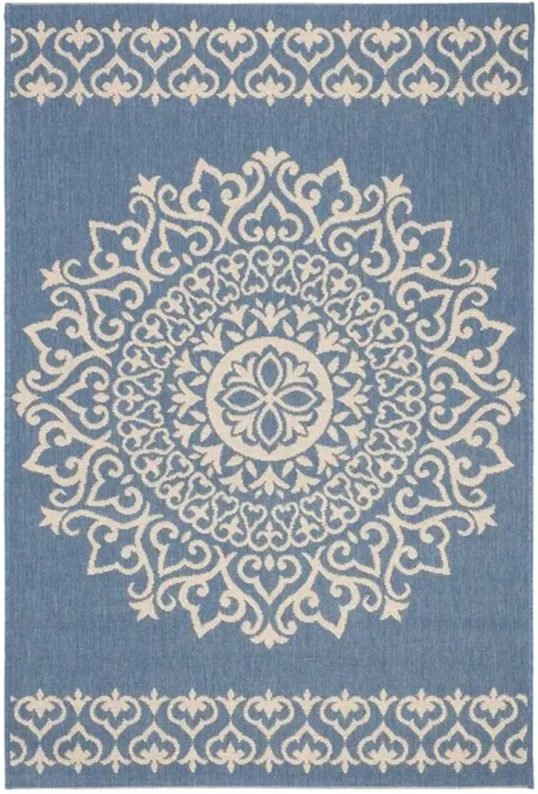 LINDEN 183 Collection LND183N-4 Cream / Blue 4' X 6'